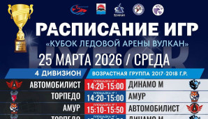 Кубок ледовой арены "Вулкан" 25 марта 1